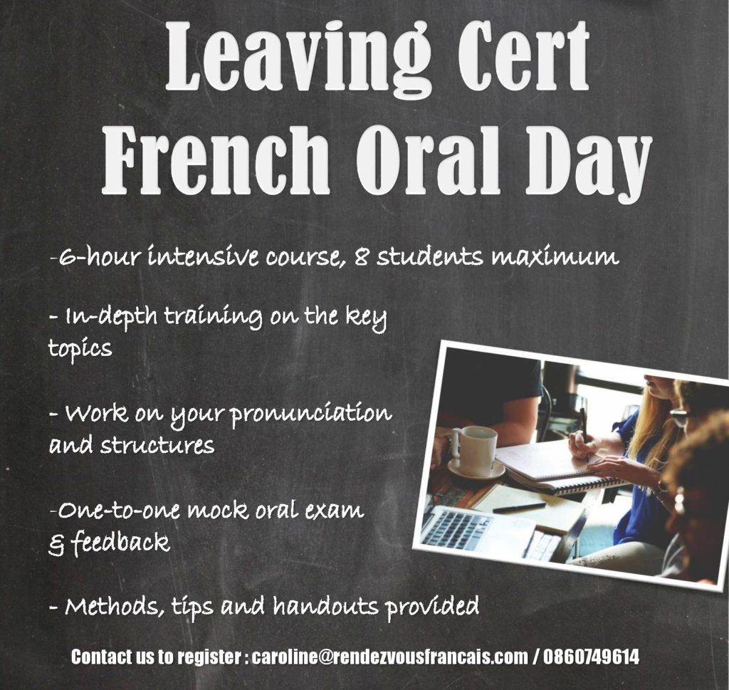 Intensive French Leaving Cert Oral Prep Day - Rendez-vous Français